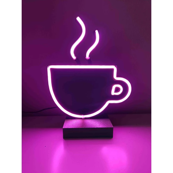 Kamer Neon Işıklı Kahve Fincanı