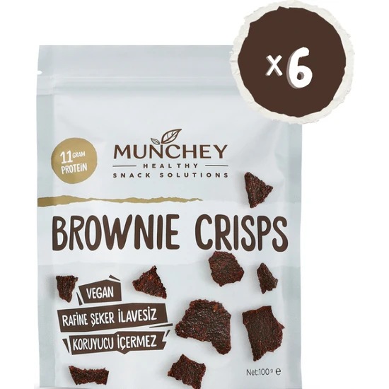 Munchey 6'lı Brownie Crisps 100 gr