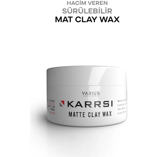 Varius Profesyonel Karssı Saç Şekillendirici Matte Clay Wax 100  ml