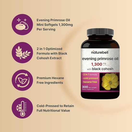 Naturebell Evening Primrose Oil With Black Cohosh 1300 mg Fiyatı