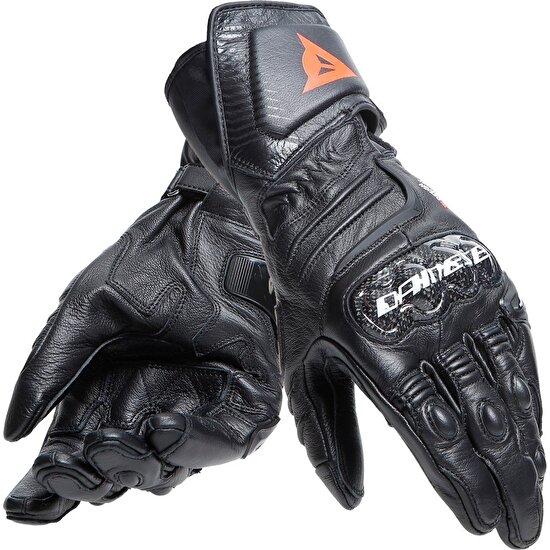 Dainese Carbon 4 Long Gloves Black Deri Eldiven