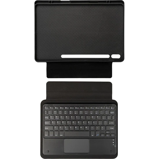 AktarMobile Galaxy Tab S9 Fe+ Plus 12.4 SM-X610 Klavyeli Kılıf Standlı Bluetooth Klavye Trackpad Keyboard