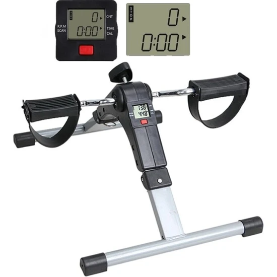 Tekno Trust LCD Gösterge Portatif El ve Ayak Egzersiz Pedalı Bandı Bisikleti Ev Ofis Koşu Bandı Portatif Spor M