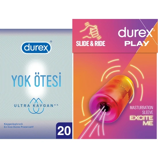 Durex Manuel Mastürbatör + Durex Yok Ötesi Ultra Kaygan Prezervatif 20lı