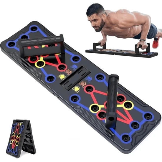 Tekno Trust Çok Renkli 13 In 1 Şınav Çalışma Tahtası Fitness Spor Aleti 100 - 150 cm