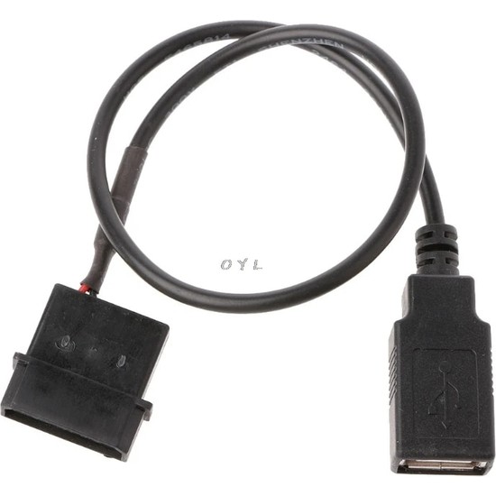 Cavo Adattatore Alimentazione Interna PC Da IDE Molex A USB 2.0 Tipo A Femmina, 30cm, 5V, Solo Ricarica - 2
