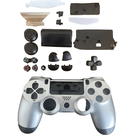 Yues PS4 Dualshock Uyumlu Kasa Joystick V1 Full Kasa Tuş Takımı Silver
