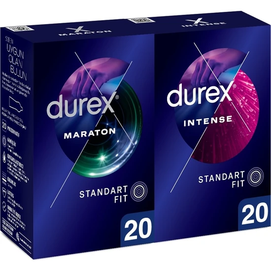 Durex Maraton 20'li + INTENSE 20'li Prezervatif