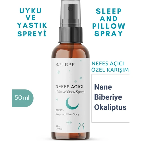 Sourbe Uyku ve Yastık Spreyi Okaliptus Nane Biberiye Sleep And Pıllow Spray Doğal 50 ml