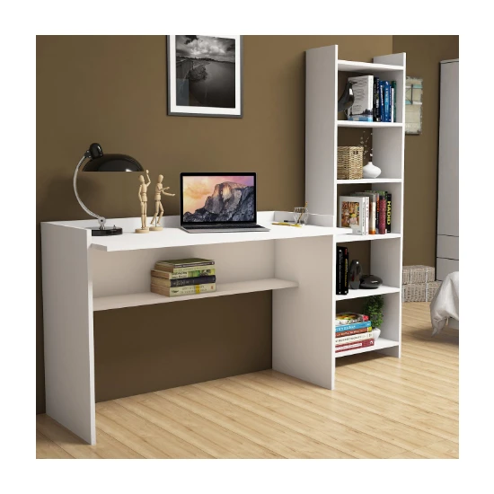 Aslan Mobilya Masa + Kitaplık Ofiste Evde Odada Her Alanda Kullanılabilir 21