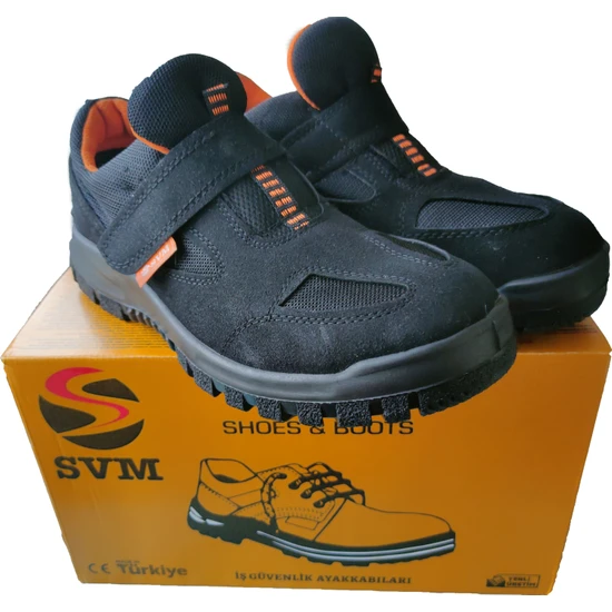Svm İş Güvenliği Ayakkabısı - Çelik Burun - Süet - Siyah