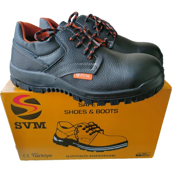 Svm İş Güvenliği Ayakkabısı - Çelik Burun - Deri - Siyah