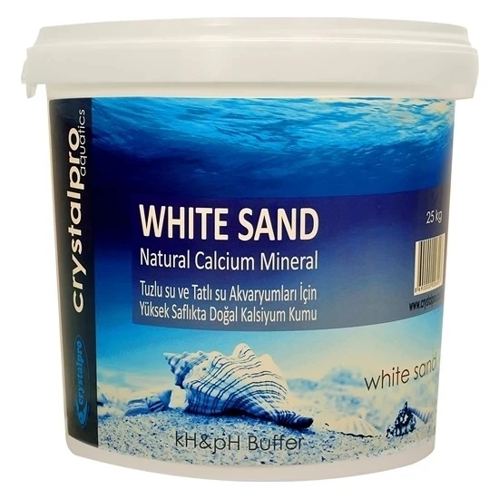 Crystalpro Crystal Pro White Sand  Kalsiyum Karbonatlı Akvaryum Kumu 5 kg