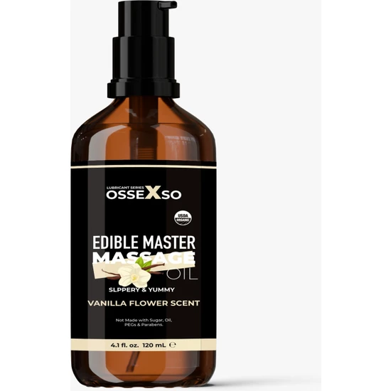 Ossexso Yenilebilir Doğal Vanilyalı Afrodizyak Etkili Aromaterapi Masaj Yağı 150 ml