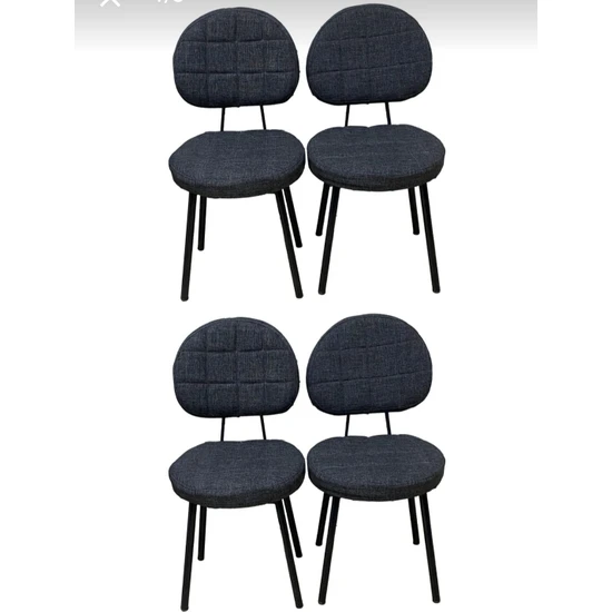 Pomashki Pear Sandalye 4 Adet, Mutfak Sandalyesi, Salon Sandalyesi, Yemek Odası, Balkon Sandalyeleri