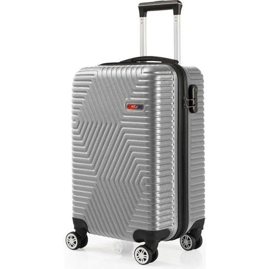 G&d Polo Suitcase Abs Gümüş Gri Kabin Boy Valiz 600.03-K