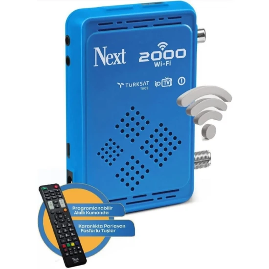 Next 2000 Dahili Wi-Fi S Çanaklı - Çanaksız Full Hd Uydu Alıcısı