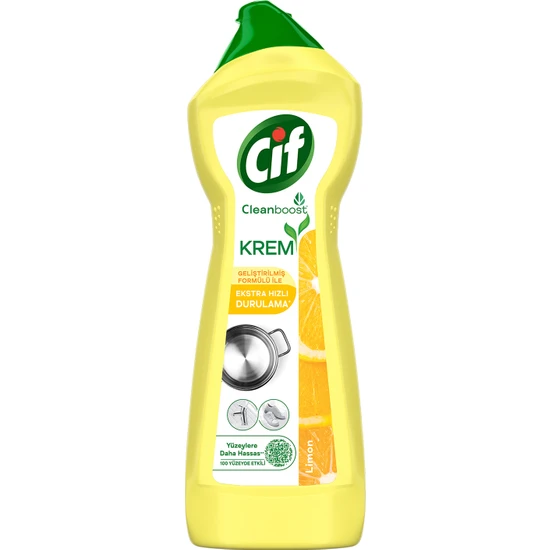 Cif Güç & Işıltı 750 ml Mutfak Temizleyici Krem