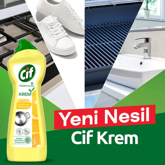 Cif Güç & Işıltı 750 ml Mutfak Temizleyici Krem