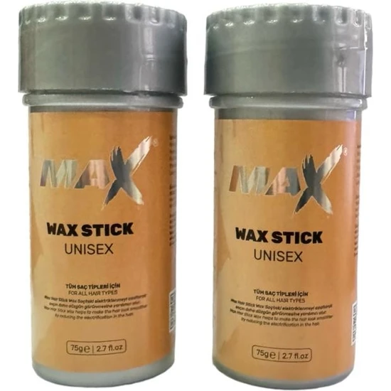 MAX Hair Wax Stick 75GR - Saç Sabitleyici Stick Wax 2'li