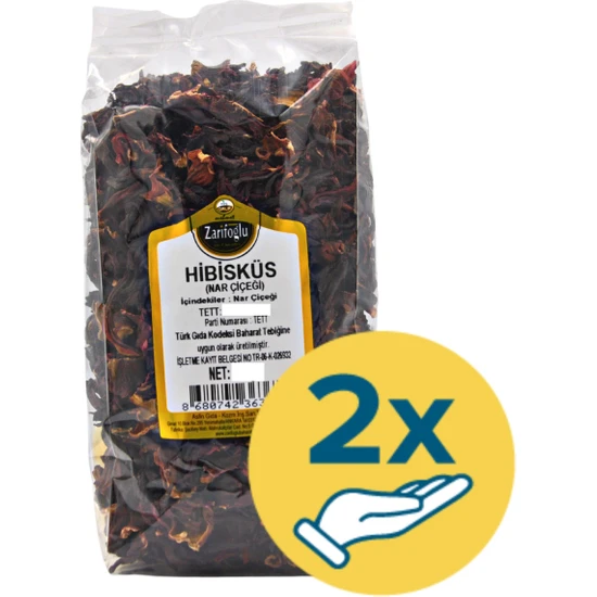 Zarifoğlu Hibisküs Nar Çiçeği Otu Bitkisi Şifalı Bitkiler Hibüsküs 2 x 100 gr
