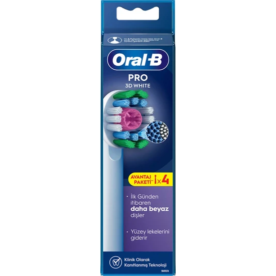 Oral-B Şarjlı Diş Fırçası Yedek Başlığı 3D White X-Filament 4 adet ürün