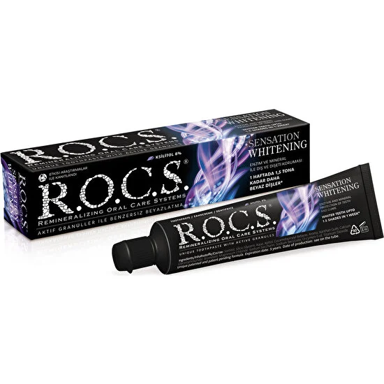 Rocs Sensation Yoğun Parlatıcı - Beyazlatıcı Diş Macunu