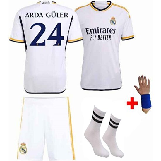 FireBall Real Madrid Arda Güler 2023/24 Sezon Çocuk Forması 4' Lü Set Çorap+Bileklik