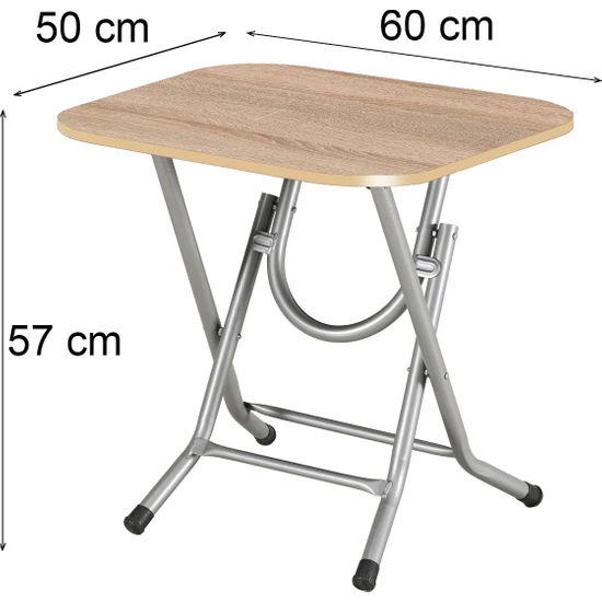 Okuyan Masa Sofra 50 cm x 60 cm Metal Katlanır Ayaklı Laptop Masası