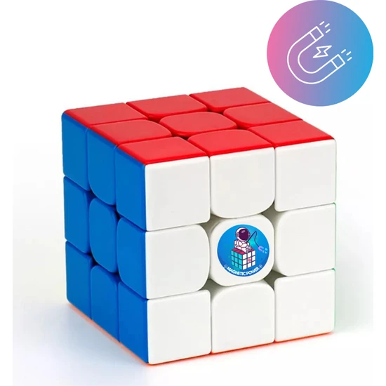 Galery Wood 3x3 Mıknatıslı Manyetik Profesyonel Rubik Zeka Küpü Speedcube  Eğitici Oyuncak Hız Küpü