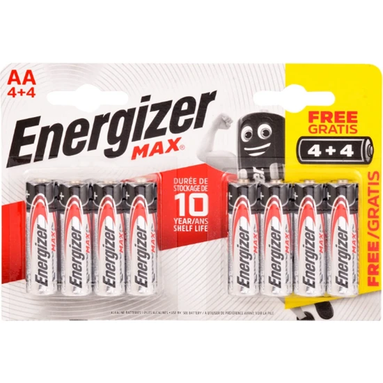 Energizer Max Aa Lr6 4+4 Pil