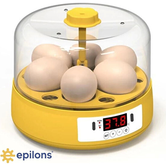 Epilons Mini Otomatik Ev Tipi Kuluçka: Elektrikli Tavuk ve Kuş Kuluçka Makinesi 6 Yumurtalı