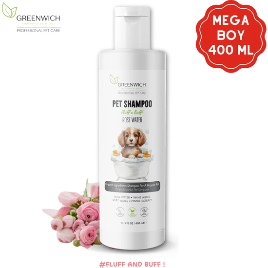 Greenwich Vegan Organik içerikli Kedi Köpek Bakım Şampuanı Arındırıcı Tahriş Koku Giderici 400 ml