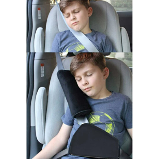 Araba Emniyet Kemeri Yastığı Oto Kemer Küçültme Seti Çocuk Baş Boyun Yastığı Kemer Daraltıcı 2li Set