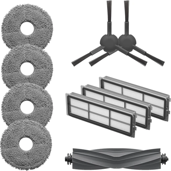 Dreame Dreamebot L10S Pro Aksesuar Seti - Ana Fırça Yan Fırça Hepa Filtreler Paspas Bezi (Yurt Dışından)