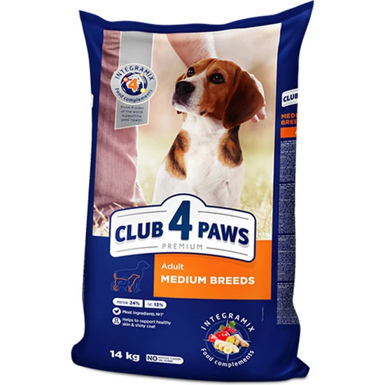 CLUB4PAWS Premium Tavuklu Orta Irk Yetişkin Köpek Maması 14 kg 306104