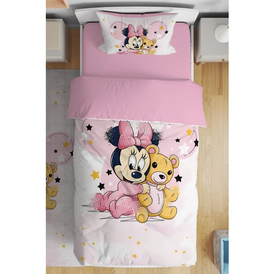Rual Kids Bebek&çocuk&genç Odası Mickey Mouse Pamuklu Organik Yatak Örtüsü ve Pike Takımı