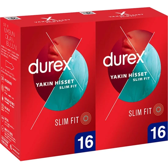Durex Yakın Hisset 32 Slim Fit Prezervatif