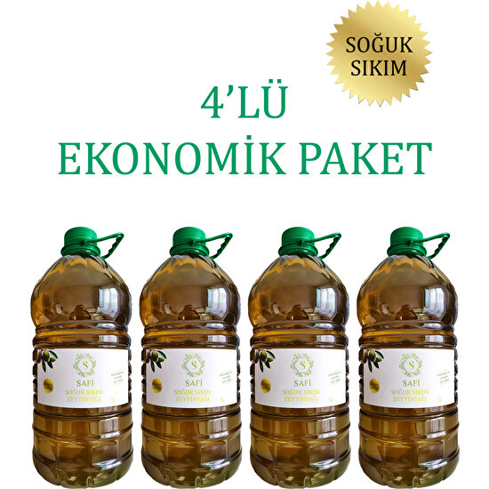 Safi Soğuk Sıkım Zeytinyağı 20l - 5 litrelik 4’lü Ekonomik Paket - 5l x 4