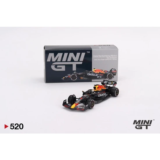 Hot Wheels Mini Gt Oracle Red Bull Racing RB18 #1   Max Verstappen  2022 Abu Dhabi Grand Prix  Winner - 520