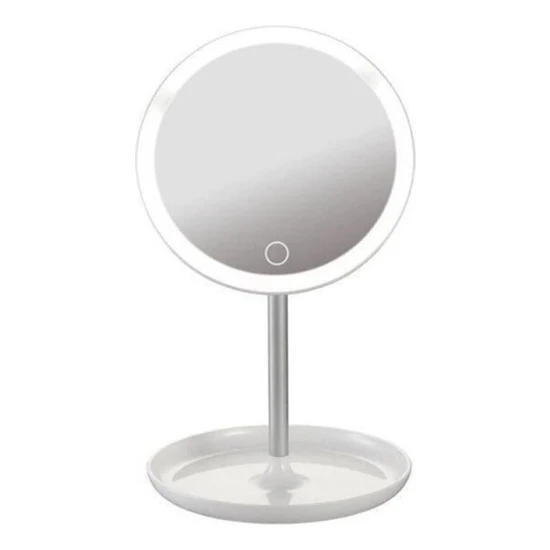 Artvision Dokunmatik, LED Işıklı, Usb'li Yuvarlak Masa Üstü Makyaj Aynası