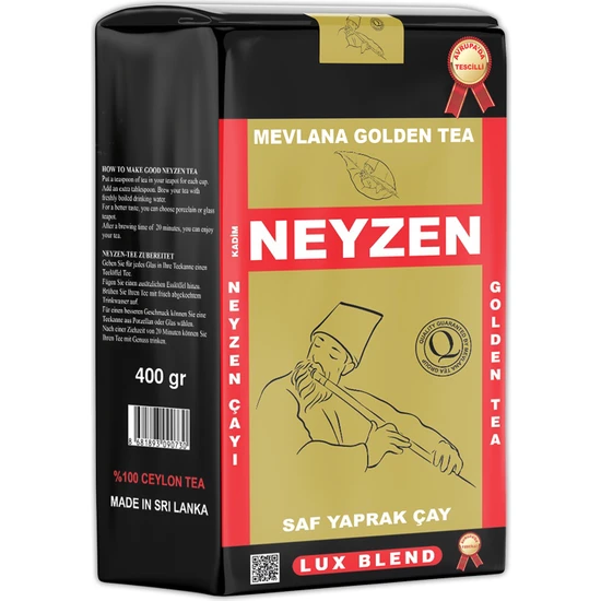 Neyzen Mevlana Çayı Mevlana Tea Group Golden Tea Siyah Dökme Çay 400 gr - (Orjinal) Sri Lanka'nın Efsane Incisi