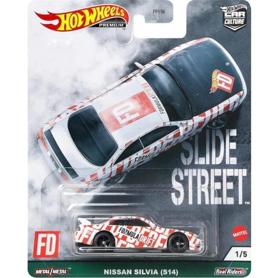 Hot Wheels Premium Car Culture Slide Street Nissan Silvia (S14)