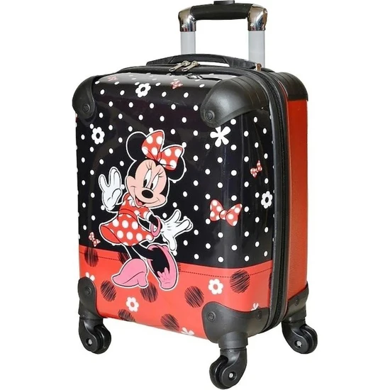 Protocol London Mickey Mouse Kız Çocuk Valizi Kırmızı Siyah
