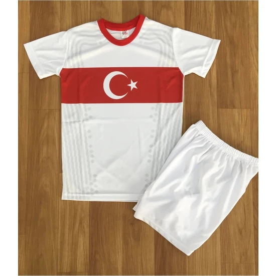 Bite Nose Beyaz Milli Takım Beyaz Şortlu Çocuk T-Shirt Halısaha Forma