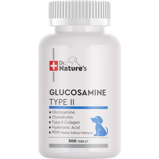 Dr. Natures Dog Glucosamıne Type Iı Köpeklerde Eklem Destekleyici Besin Takviyesi (300 Tablet)