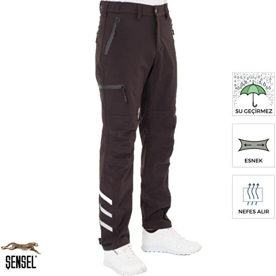 Şensel, Softshell Pantolon, Siyah-54E5050 Su İtici, Rüzgar Geçirmez