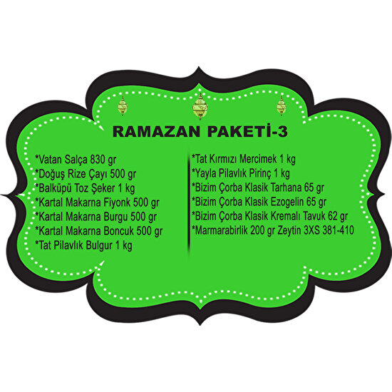 Ramazan Erzak Yardım Paketi Kolisi 14 Parça No:3