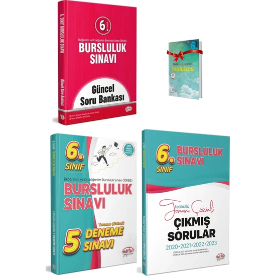 Editör Yayınları 6. Sınıf Bursluluk Sınavı Soru Bankası Deneme ve Çıkmış Sorular Seti