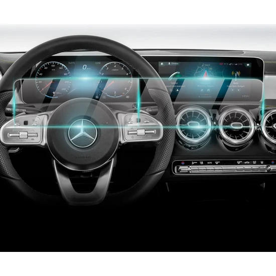 IPG Mercedes 2019-2023 A - B Class Eqb 300 350 4matıc Suv Eqb 250+ Suv 2024 Cla 250 4 Matıc Coupe Navigation + Gösterge Paneli Için 10,25 Inch (2 Parça) 9h Nano Ipg Proactive Ekran Koruyucu